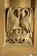 Pair of swans/pelicans, Newbold Verdon church © Leicestershire County Council Pair of swans/pelicans, Newbold Verdon church © Leicestershire County Council