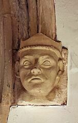 Human head label stop, Rothley church © Leicestershire County Council Human head label stop, Rothley church © Leicestershire County Council