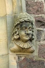 Curly haired figure, Swithland church © Leicestershire County Council Curly haired figure, Swithland church © Leicestershire County Council