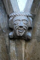 Springer in form of man's head, St Peter's Church, Tilton on the Hill © Leicestershire County Council Springer in form of man's head, St Peter's Church, Tilton on the Hill © Leicestershire County Council