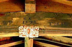 Dated roof timber (1593)  © Leicestershire County Council