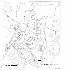 RFH plan of village earthworks at Dunton Bassett  © Leicestershire County Council